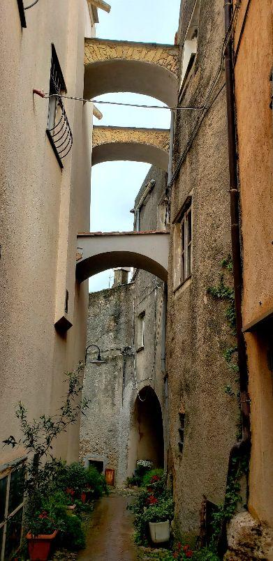 A picture containing building, outdoor, flowerpot, alleyDescription automatically generated